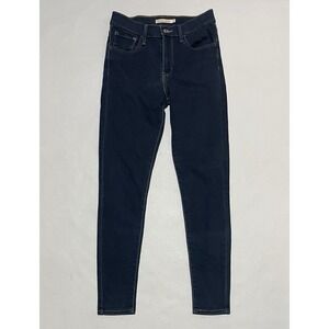 Levi's 720 Denim Jeans Women Size 27 X 27 High Rise Super Skinny Dark Wash Blue